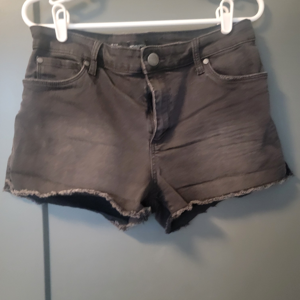 See Thur Soul High Rise Boy Friend Black Jean Shorts